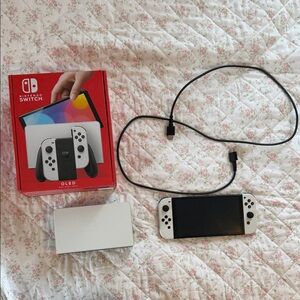 Nintendo Switch OLED with White Joy-Con